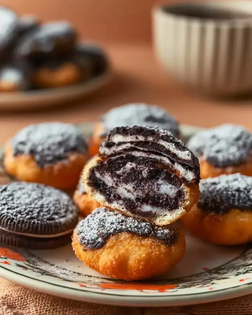 A delicious plate of Air Fryer Oreos