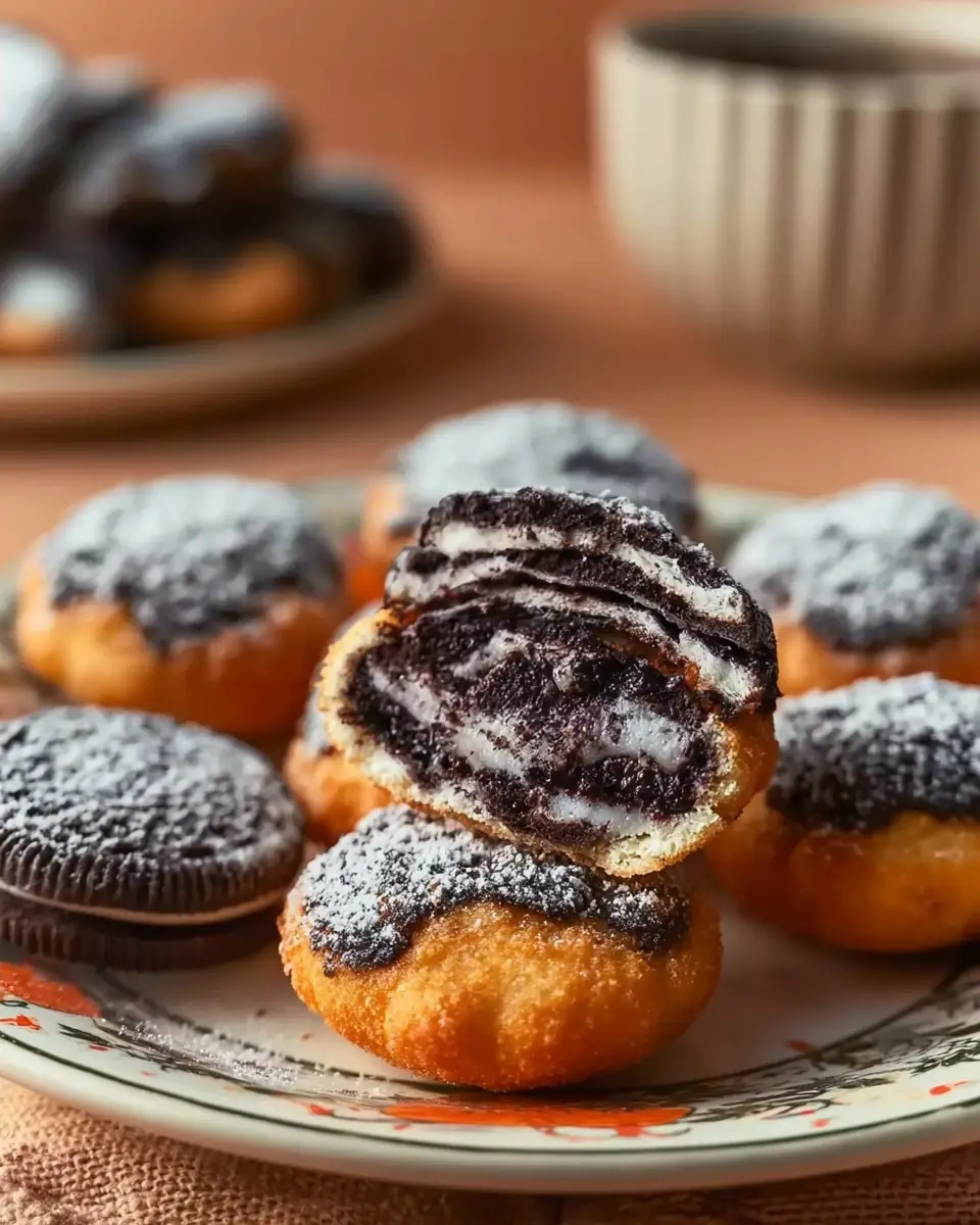 A delicious plate of Air Fryer Oreos