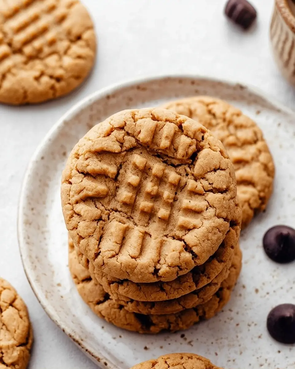 A delicious plate of Air Fryer Peanut Butter Cookies Recipe