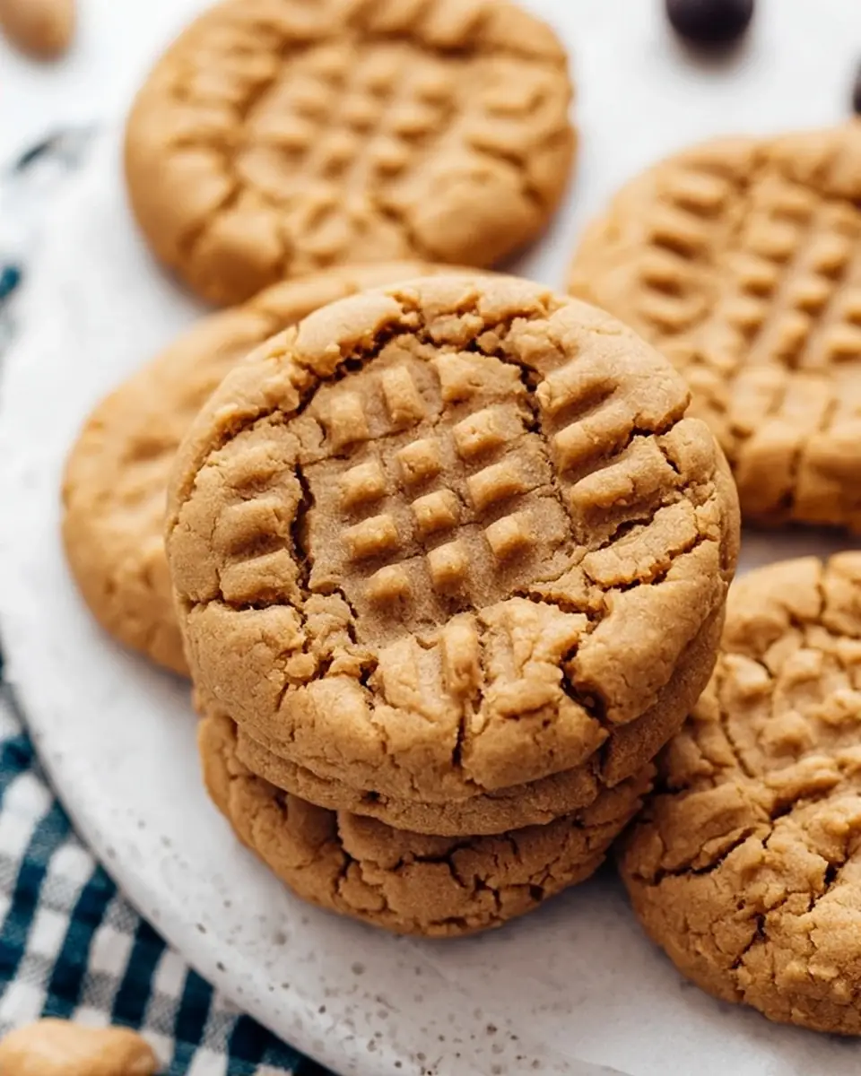 A delicious plate of Air Fryer Peanut Butter Cookies Recipe