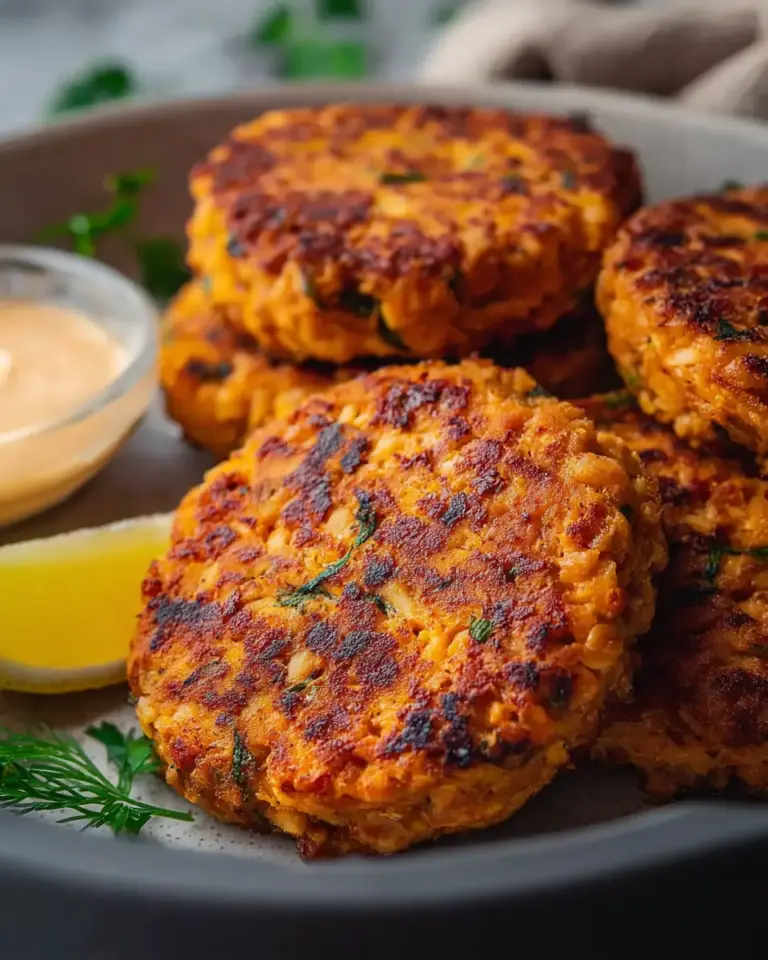 A delicious plate of Air Fryer Salmon Patties