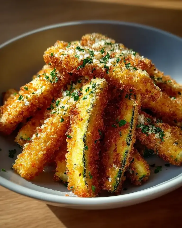 A delicious plate of Air Fryer Zucchini Fries That Are Irresistibly Crispy!