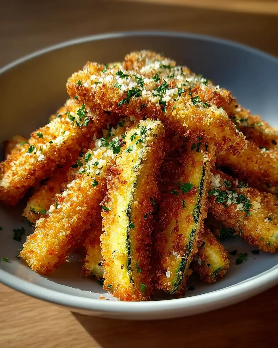 A delicious plate of Air Fryer Zucchini Fries That Are Irresistibly Crispy!