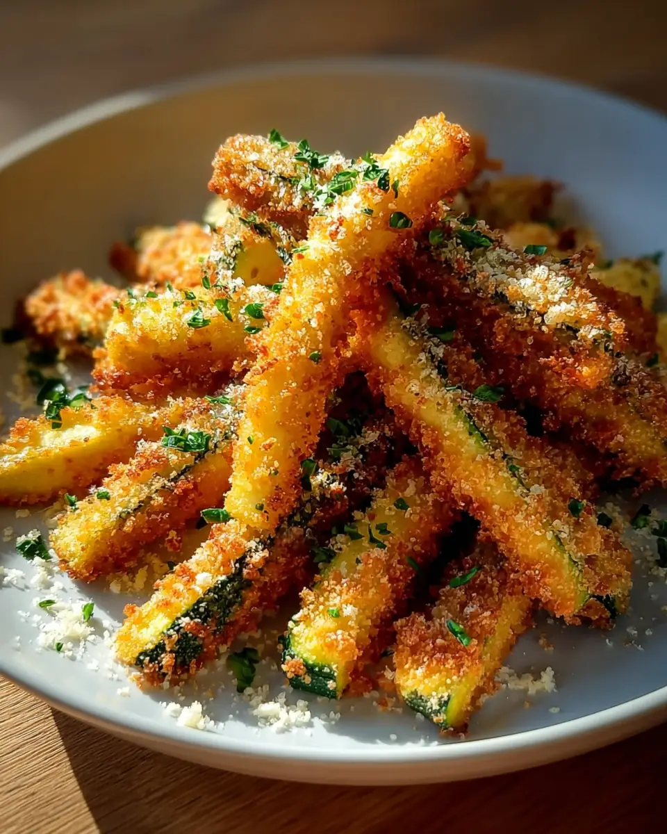 A delicious plate of Air Fryer Zucchini Fries That Are Irresistibly Crispy!