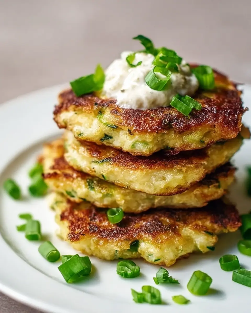 A delicious plate of Air Fryer Zucchini Fritters Recipe