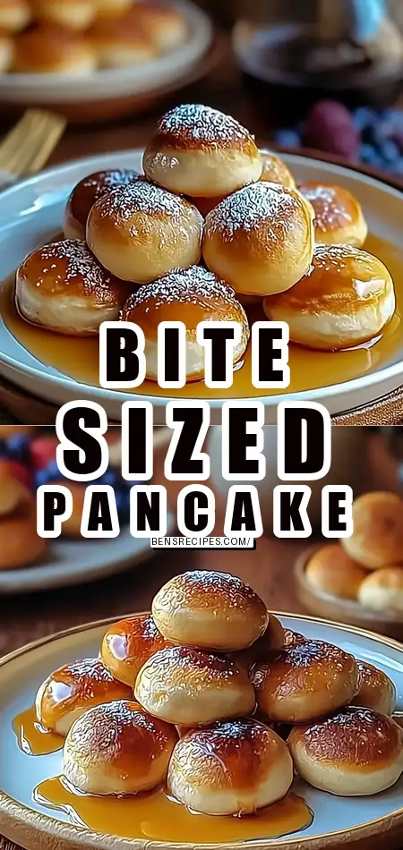 Pinterest pin (Design 1) for Pancake Poppers: Bite-Sized Bliss for Easy Mornings-Quick Family Meals