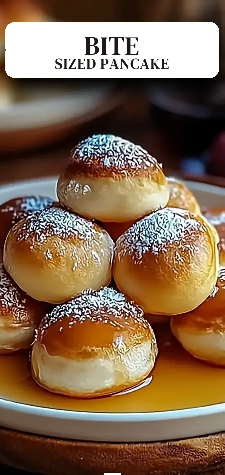 Pinterest pin (Design 2) for Pancake Poppers: Bite-Sized Bliss for Easy Mornings-Quick Family Meals