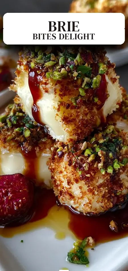Pinterest pin (Design 2) for Pistachio-Crusted Brie Bite