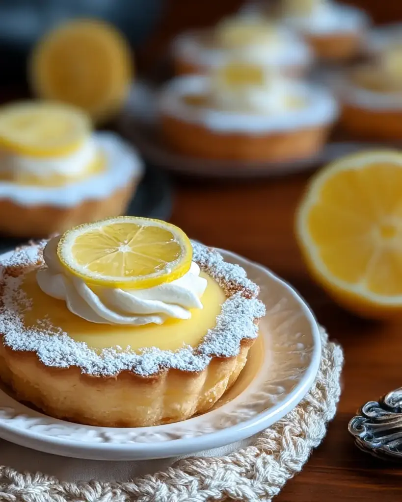 A delicious plate of Baby Lemon Impossible Pies