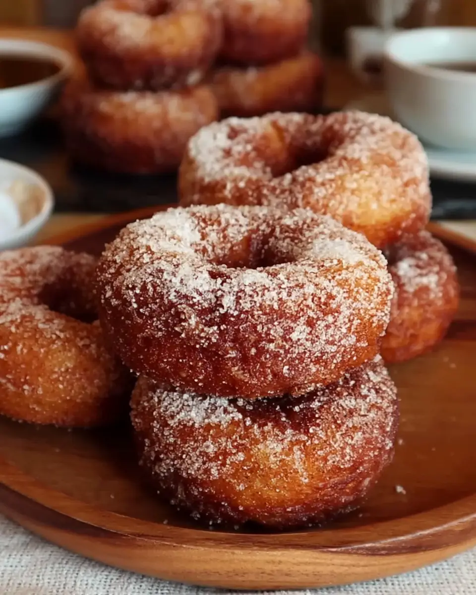 A delicious plate of Baked Cinnamon Sugar Donuts