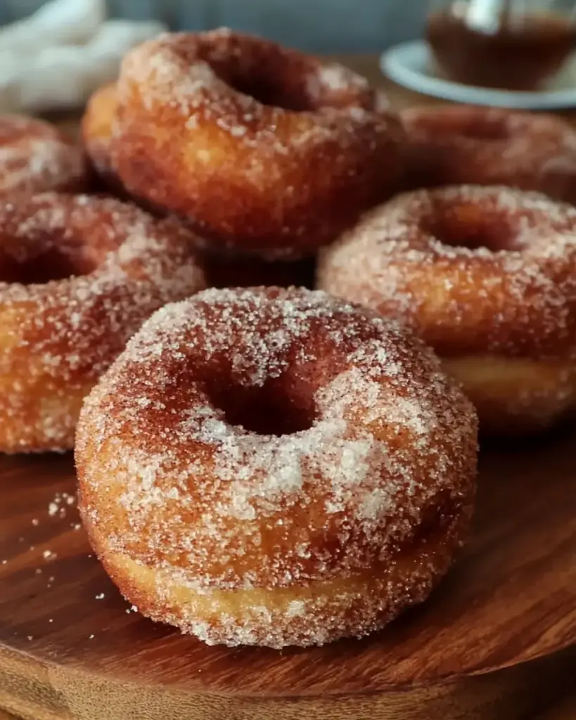 A delicious plate of Baked Cinnamon Sugar Donuts