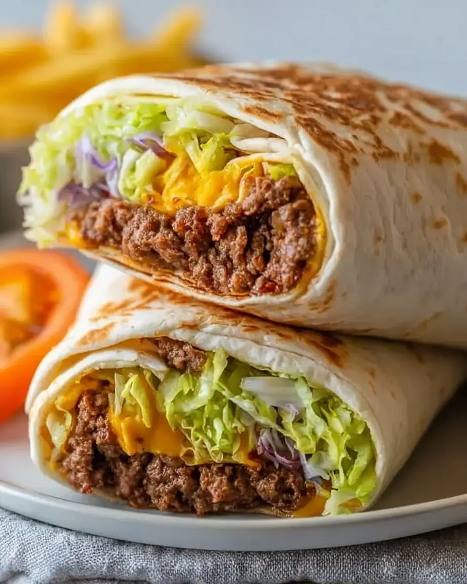 A delicious plate of Big Mac Wraps