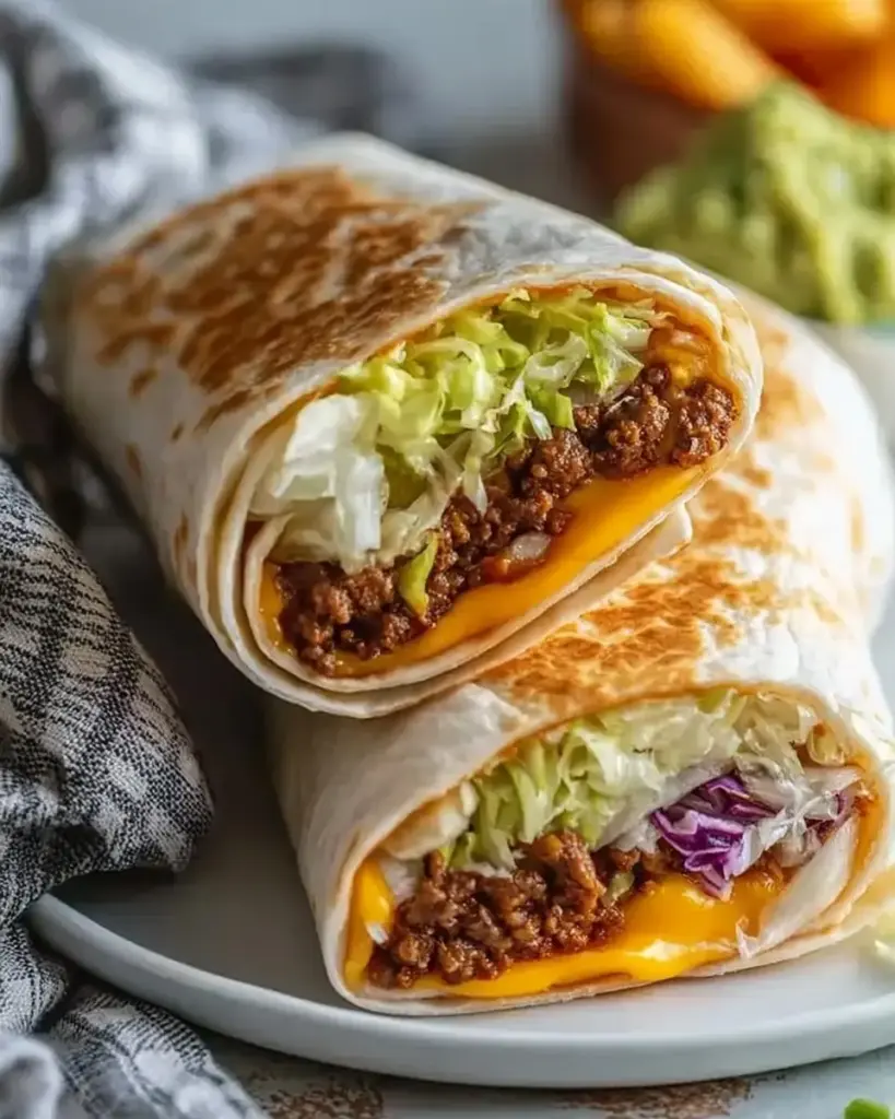 A delicious plate of Big Mac Wraps