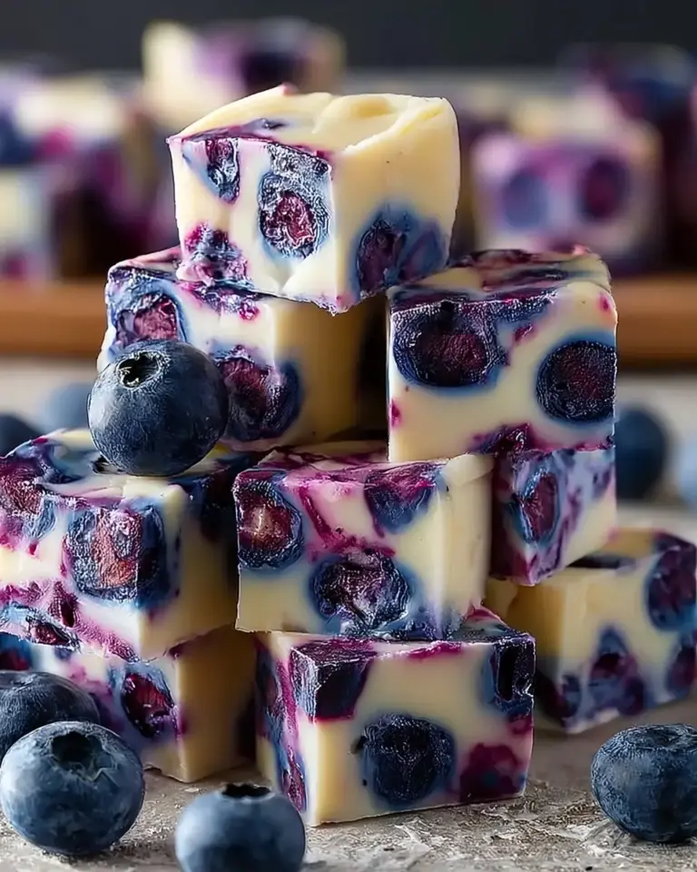 A delicious plate of Blueberry Fudge Recipe