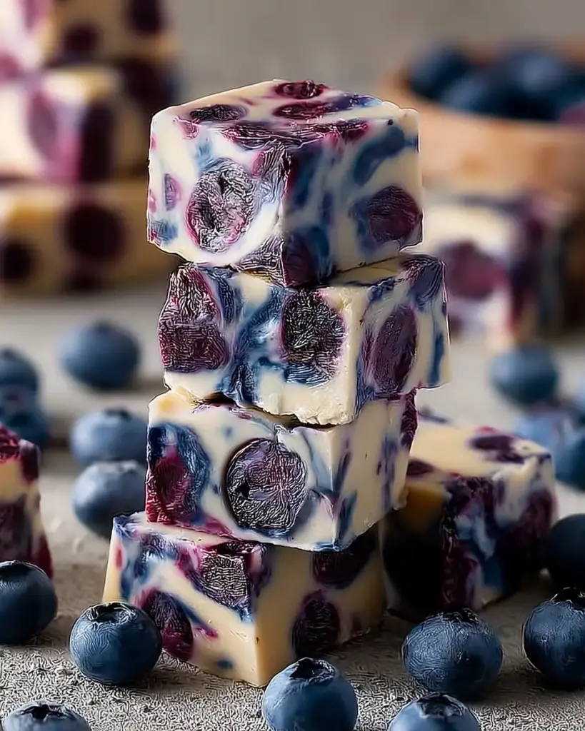 A delicious plate of Blueberry Fudge Recipe