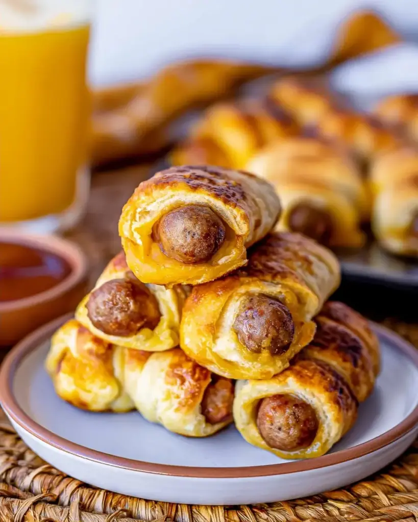 A delicious plate of Breakfast Pigs in a Blanket-Quick Family Meals