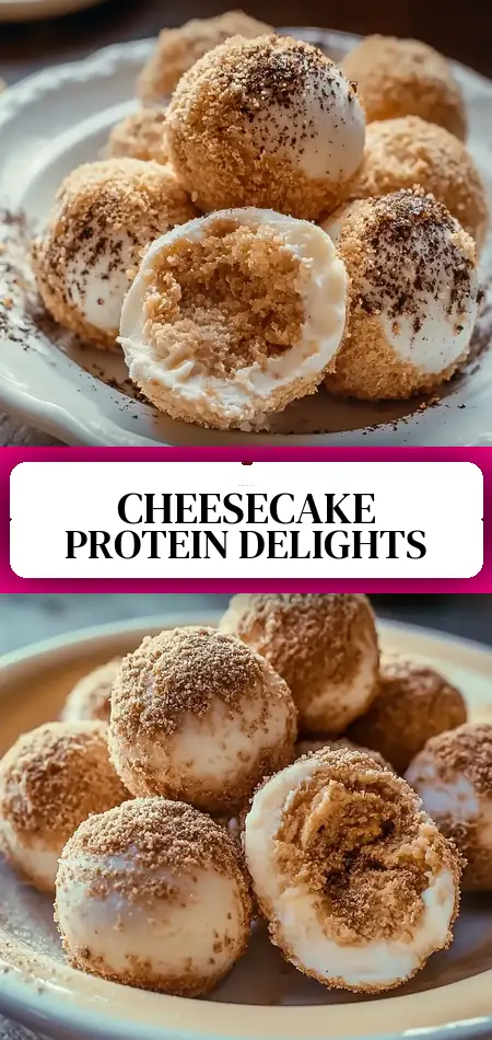 Pinterest pin (Design 3) for Delicious Cheesecake Protein Balls: Your New Favorite Snack