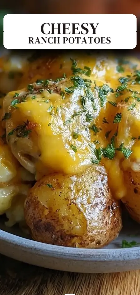 Pinterest pin (Design 2) for 3-Ingredient Cheesy Ranch Potatoes