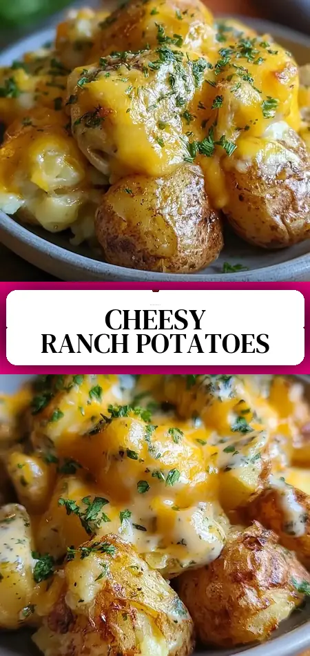Pinterest pin (Design 3) for 3-Ingredient Cheesy Ranch Potatoes
