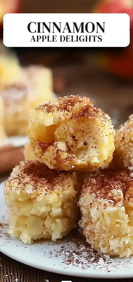 Pinterest pin (Design 2) for Cinnamon Apple Cottage Cheese Bites