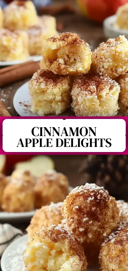 Pinterest pin (Design 3) for Cinnamon Apple Cottage Cheese Bites