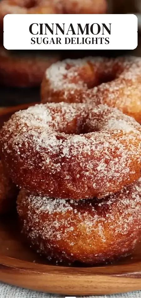 Pinterest pin (Design 2) for Baked Cinnamon Sugar Donuts
