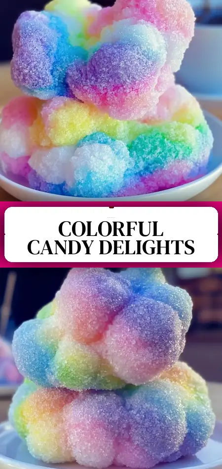 Pinterest pin (Design 3) for Rainbow Fizz Candy Clouds