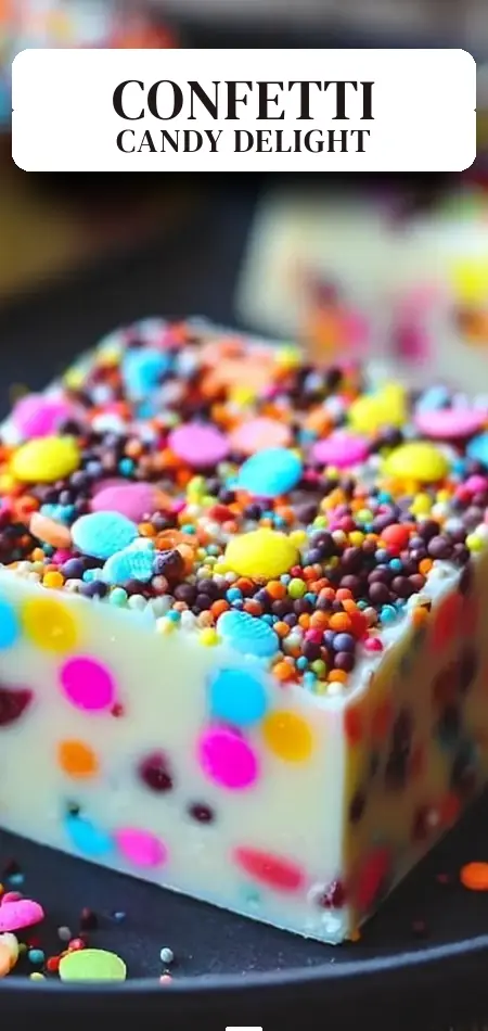 Pinterest pin (Design 2) for Magical Confetti Candy Bars*