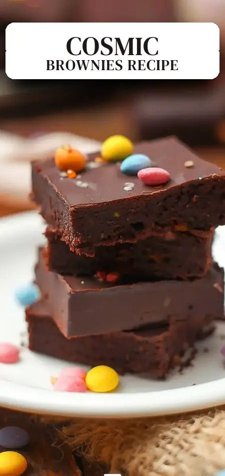 Pinterest pin (Design 2) for Homemade Cosmic Brownies