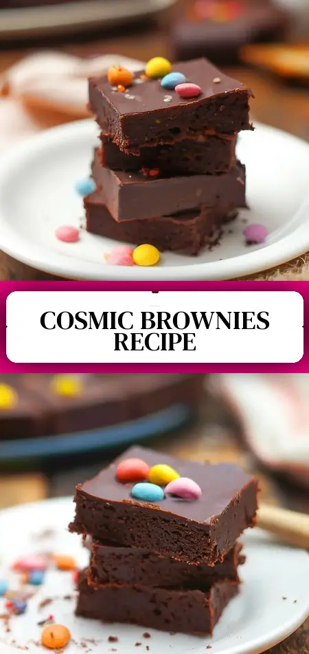 Pinterest pin (Design 3) for Homemade Cosmic Brownies