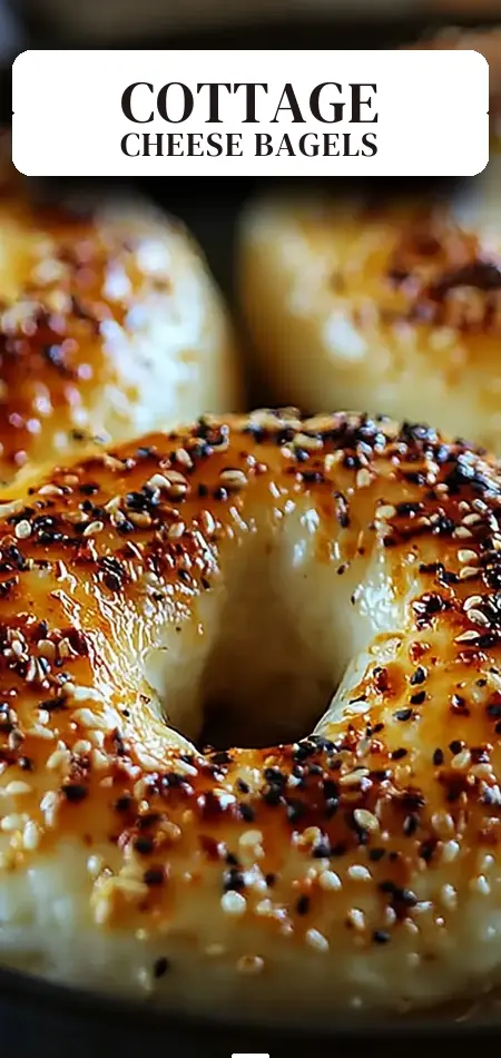 Pinterest pin (Design 2) for 3 Ingredient Cottage Cheese Protein Bagels