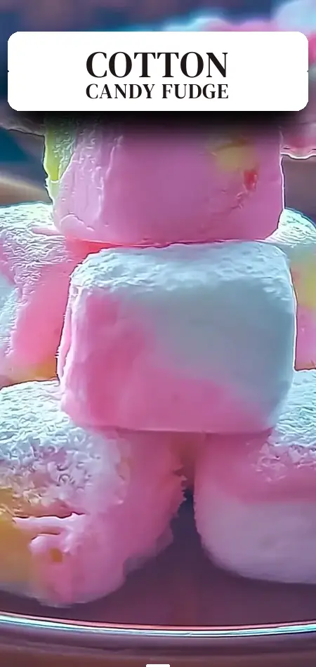 Pinterest pin (Design 2) for Fluffy Cotton Candy Fudge: An Incredible Ultimate Recipe