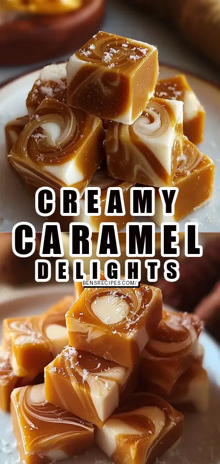 Pinterest pin (Design 1) for Caramel Swirl Cream Candies