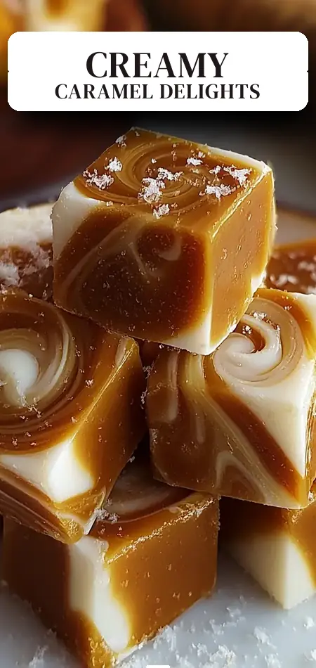 Pinterest pin (Design 2) for Caramel Swirl Cream Candies