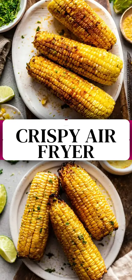 Pinterest pin (Design 3) for Air Fryer Corn on the Cob