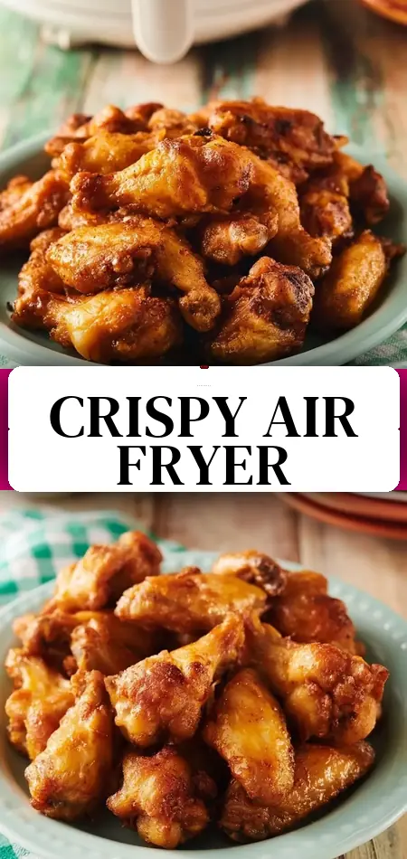 Pinterest pin (Design 3) for Pioneer Woman Air Fryer Wings Recipe