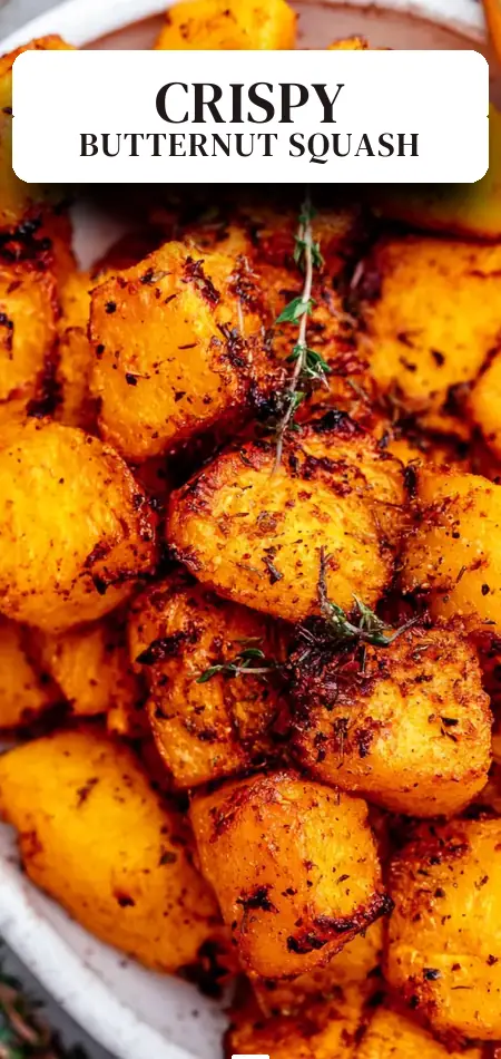 Pinterest pin (Design 2) for Air Fryer Butternut Squash