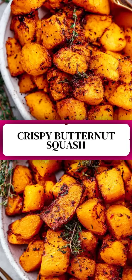 Pinterest pin (Design 3) for Air Fryer Butternut Squash