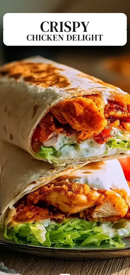 Pinterest pin (Design 2) for Gesunder Chicken Crunch Wrap: Knusprig und Lecker!