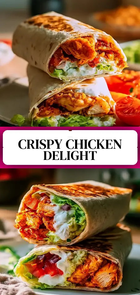 Pinterest pin (Design 3) for Gesunder Chicken Crunch Wrap: Knusprig und Lecker!