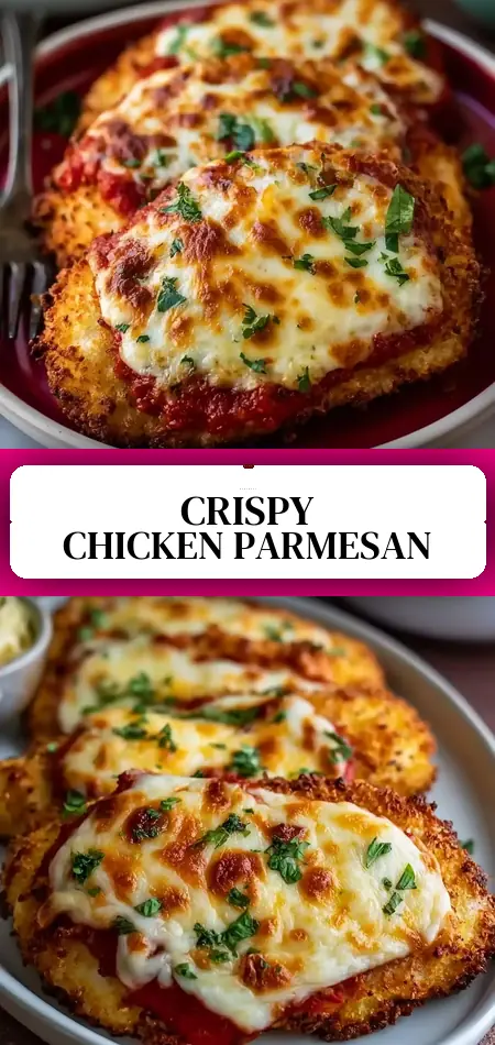 Pinterest pin (Design 3) for Air Fryer Chicken Parmesan
