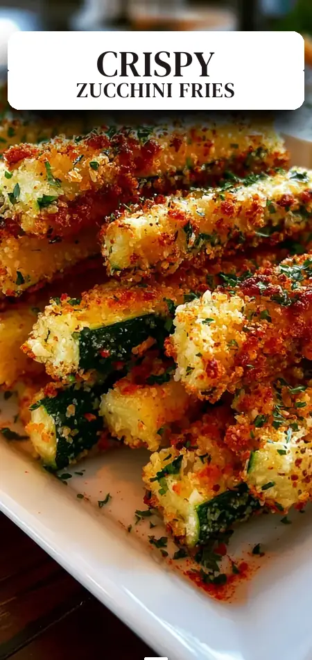Pinterest pin (Design 2) for Air Fryer Summer Zucchini Fries
