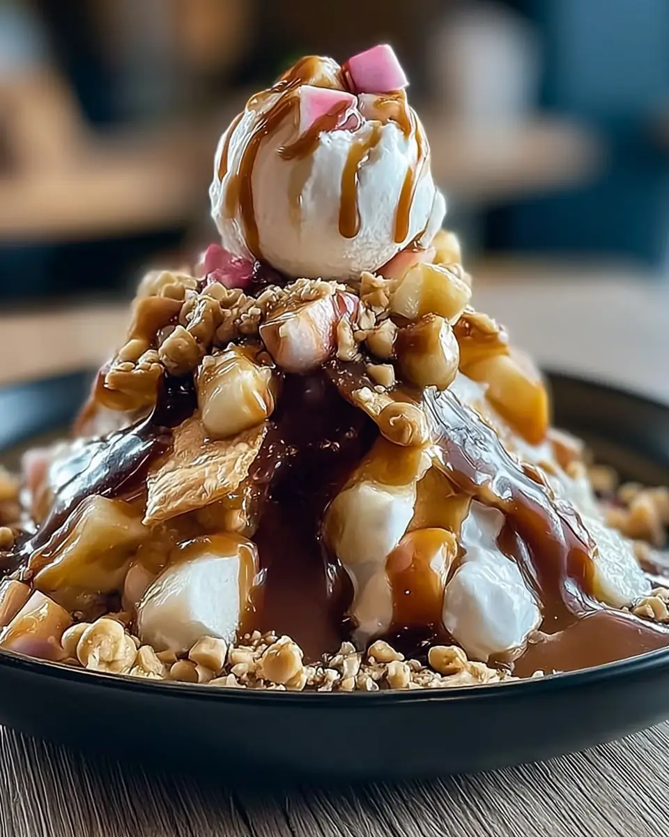 A delicious plate of Caramel Apple Nachos