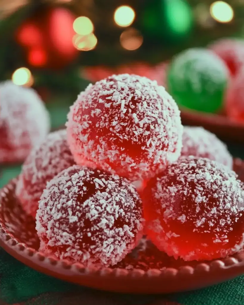 A delicious plate of Christmas Jolly Jello Balls: 7 Reasons They’re Festive Favorites!