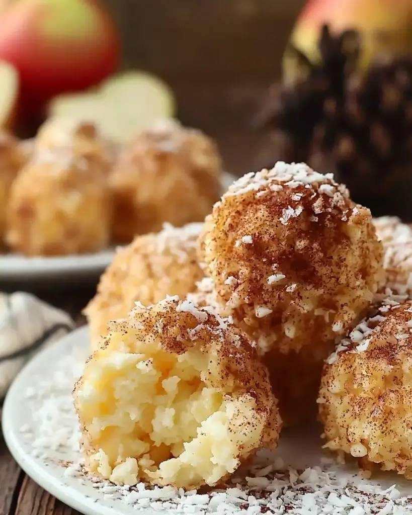 A delicious plate of Cinnamon Apple Cottage Cheese Bites