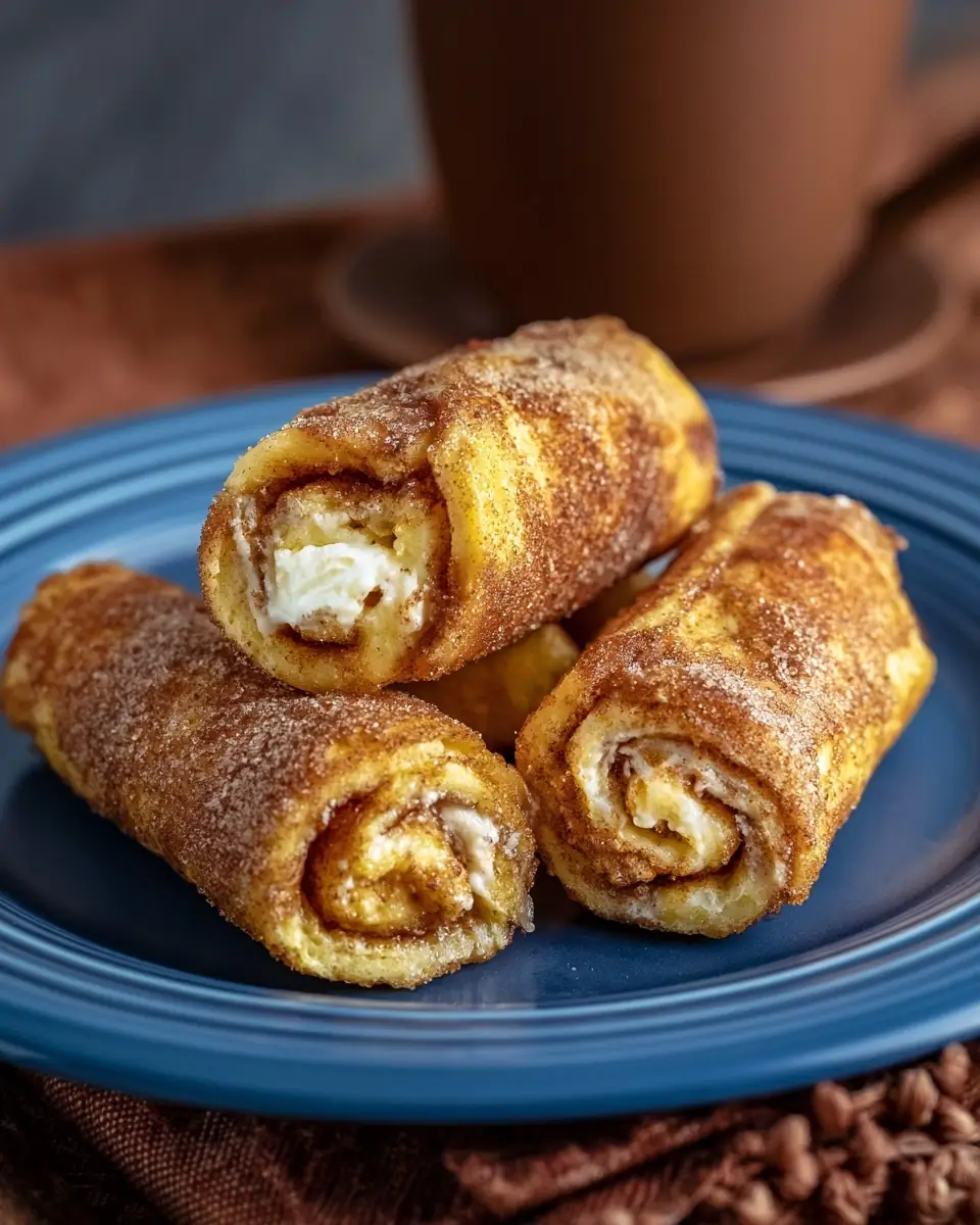 A delicious plate of Cinnamon Sugar French Toast Roll-Ups