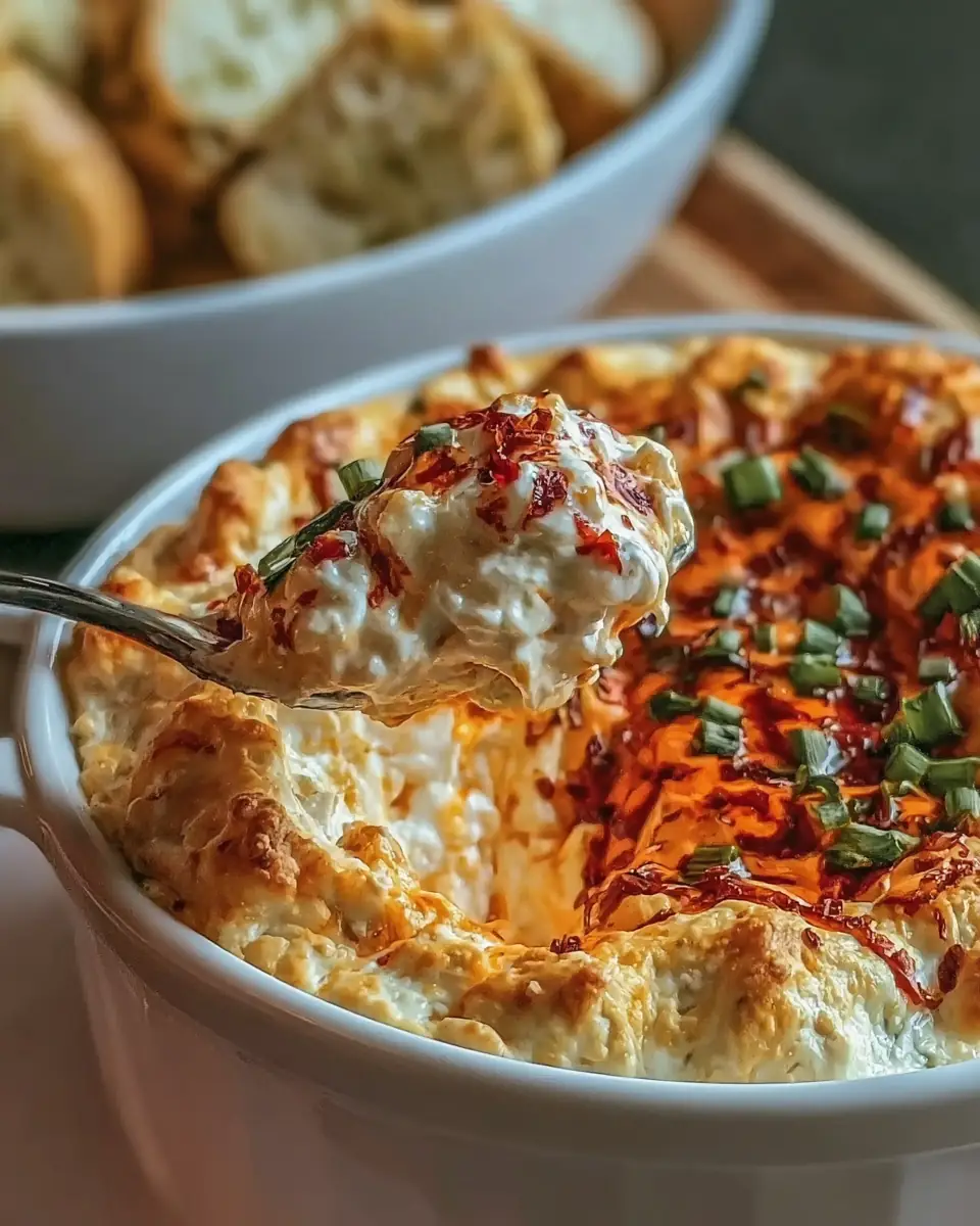 A delicious plate of Cottage Cheese Buffalo Dip