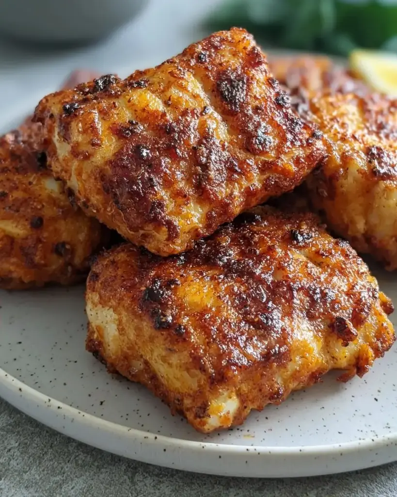 A delicious plate of Crispy Air Fryer Cod Fillets