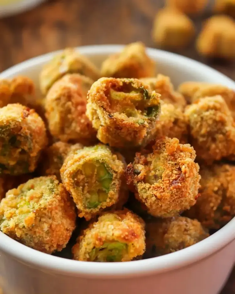 A delicious plate of Crispy Air Fryer Okra