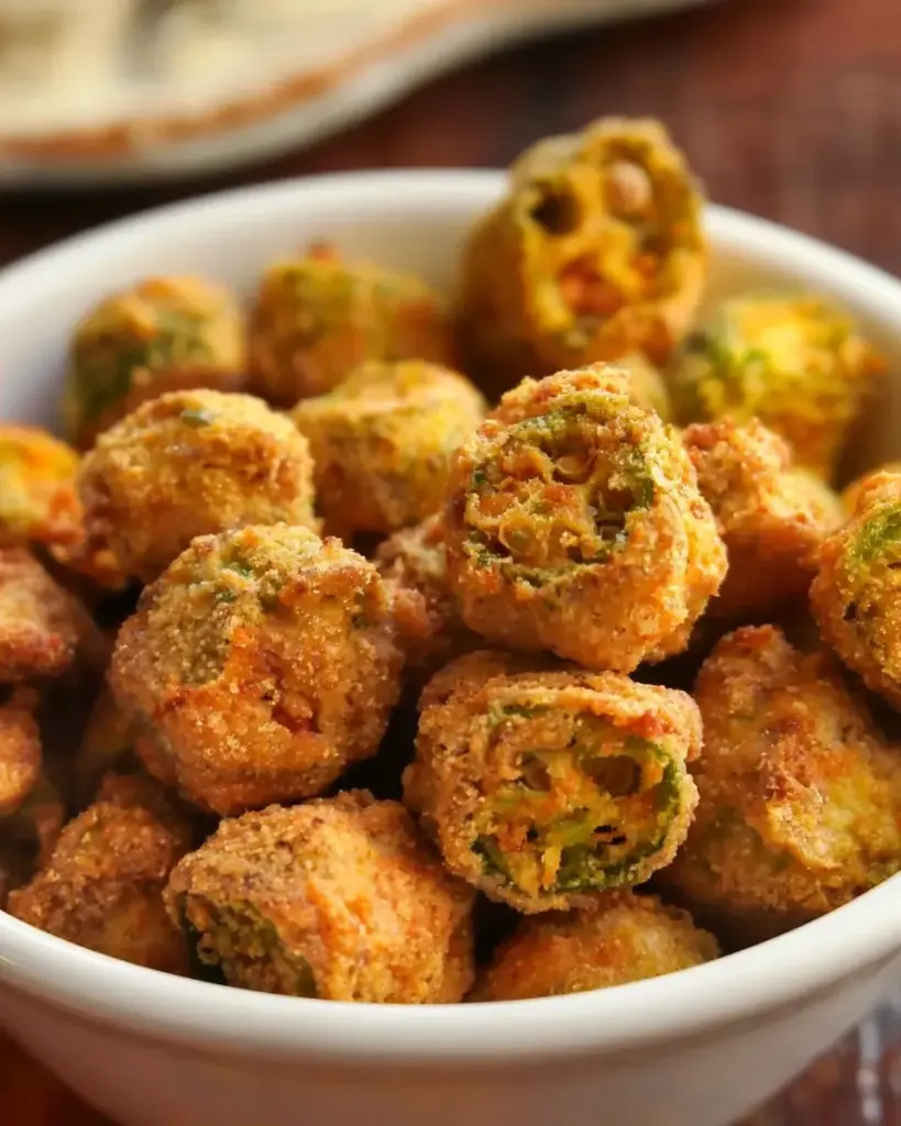 A delicious plate of Crispy Air Fryer Okra
